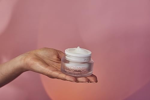 Miniatura 4 de Kopari Peptide Glow - Crema hidratante facial hidratante  Ácido hialurónico, crema ligera de coco vegano para uso diario, piel suave, combate líneas