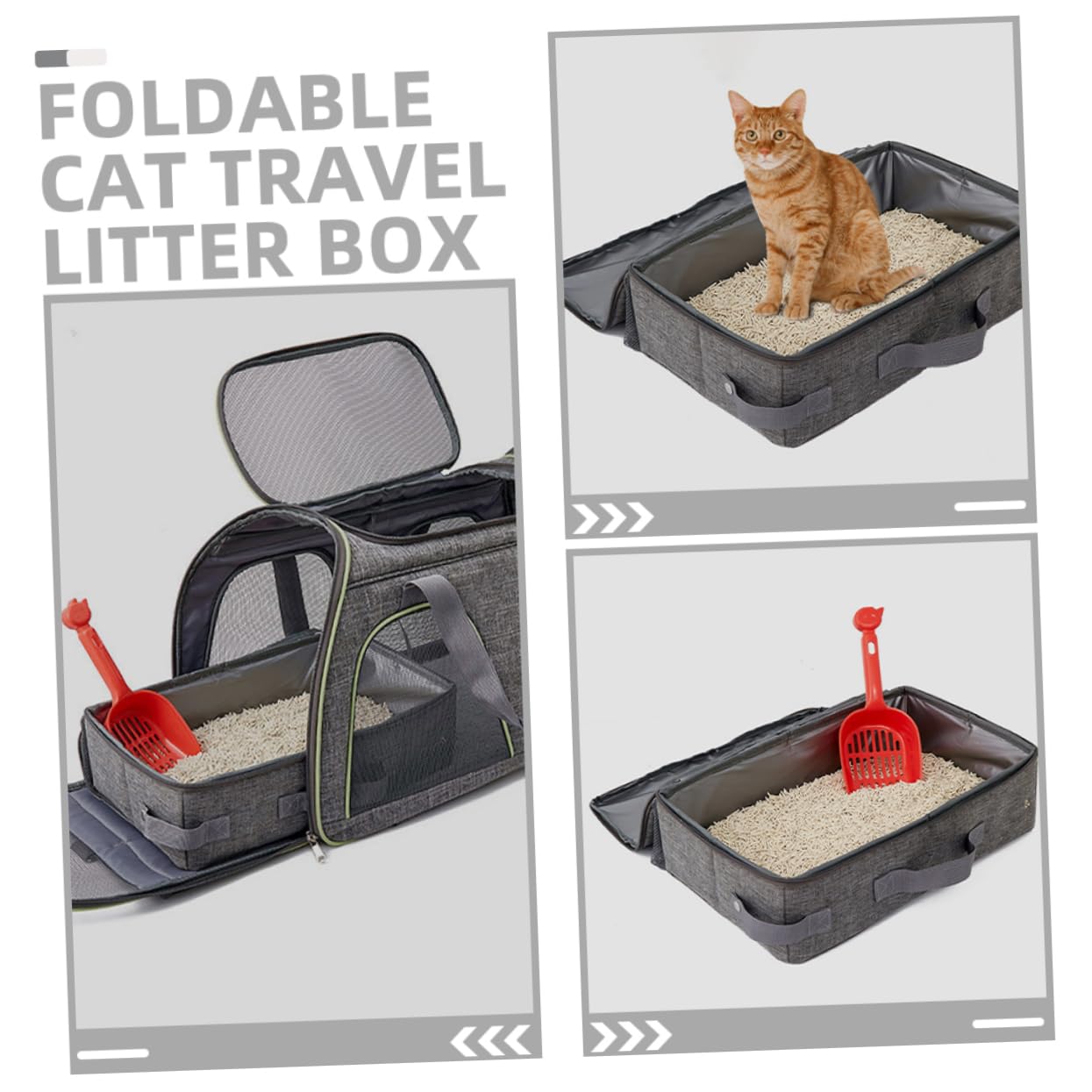 BESPORTBLE Coperchio per Lettiera per Gatti Extra Large Portatile da Viaggio Contenitore per Lettiera Portatile