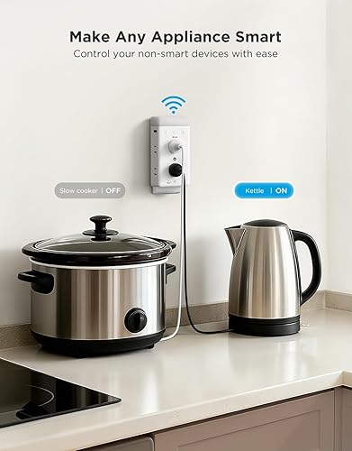 Miniatura 8 de Govee Extensor de enchufe inteligente, regletas inteligentes de 3 lados con 2 salidas inteligentes y 2 puertos USB con luz nocturna RGB, aplicación