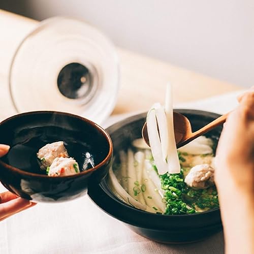 Miniatura 3 de HARIO GDN-165-B Earthenware Pot with Glass Lid, No. 6, 23.7 fl oz (700 ml), Black