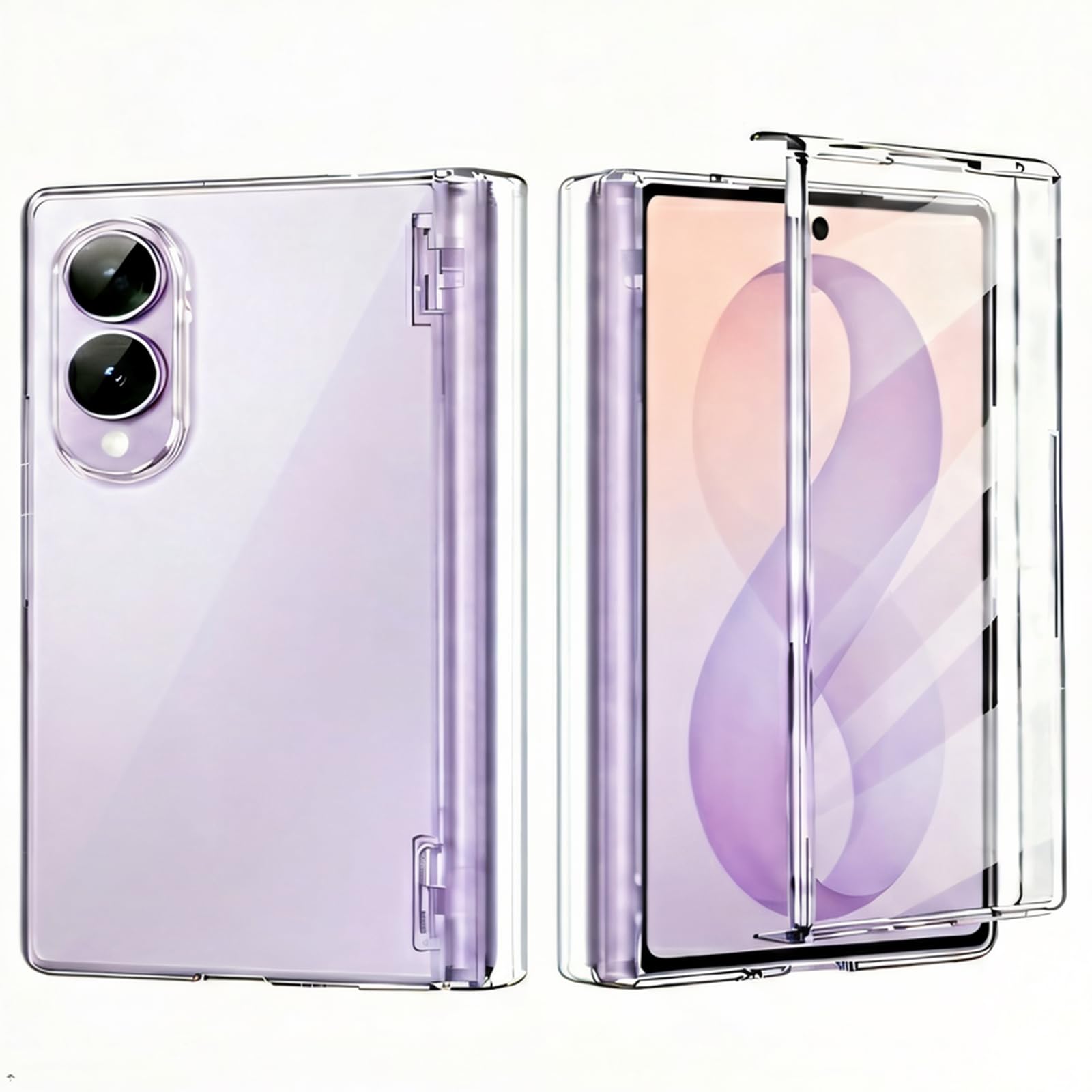 Photo 1 of KUGEW for Galaxy Z Fold 8 Case with Screen Protector & Hinge Protection