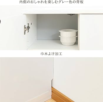 Amazon｜白井産業 カウンター下収納 ラック 扉タイプ キャビネット