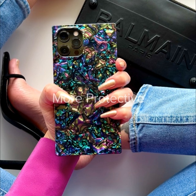 FLAUNT Custodia protettiva quadrata ufficiale, compatibile con iPhone