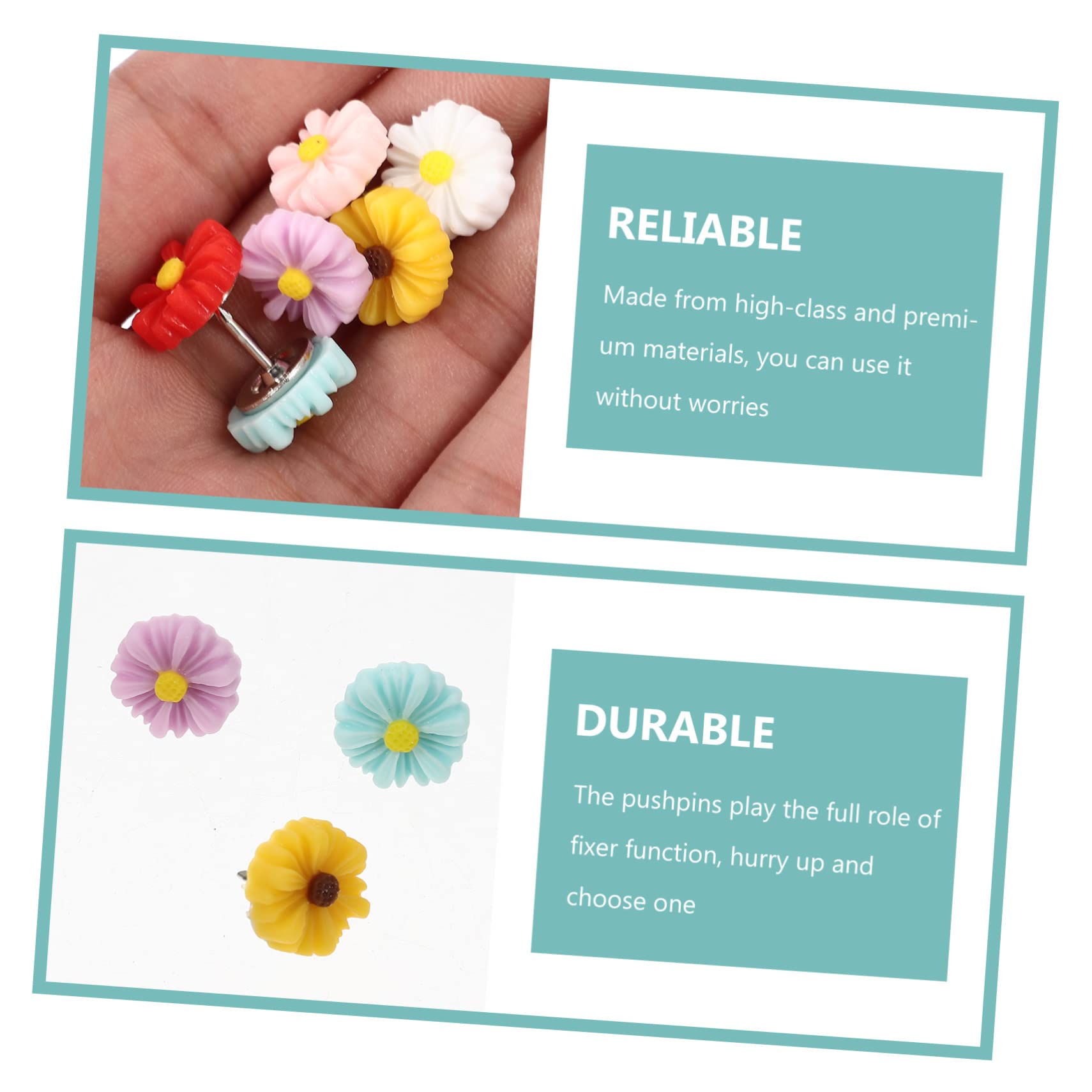 3 Set - Puntine Da Disegno A Forma Di Fiore Accessori Per La Casa Design Compatto E Sicuro 30 Pezzi * 3