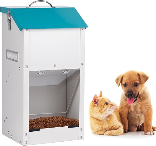 15lbs Automatic Dog Feeder Outdoor Dog Food Dispenser