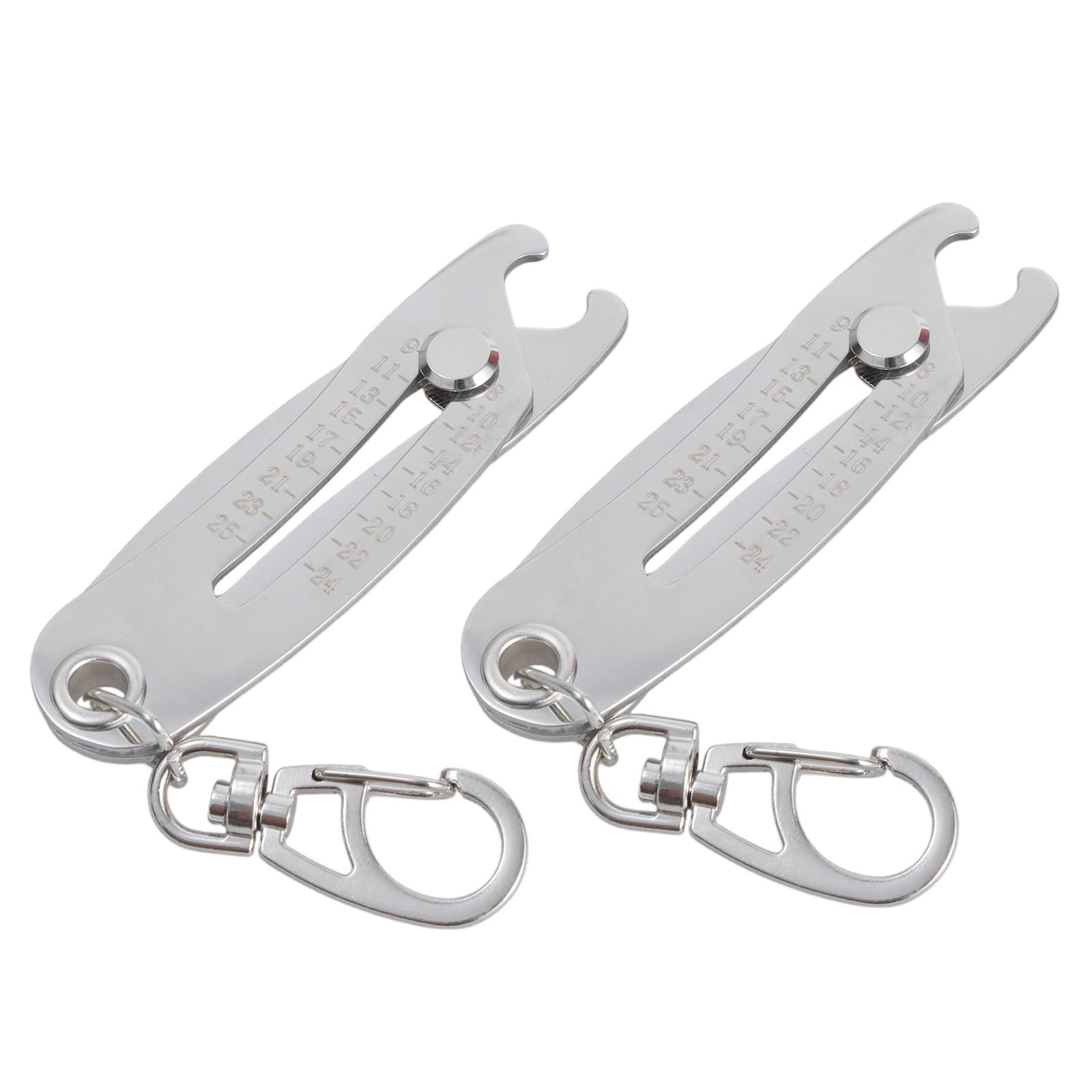 Tsophreniq 2Pcs Nut And Bolts Thread Gauge Identifier Size Checker Keychains For Fast Accurate Measurement Bolts Size Finder Portable Gauge