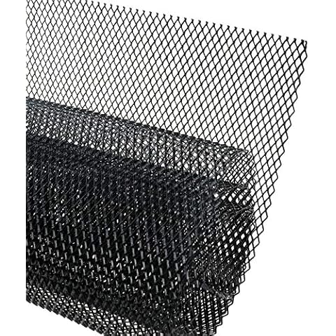 Rejilla de malla de aluminio negro LMYSUFI, universal 100 x 33 cm Cover