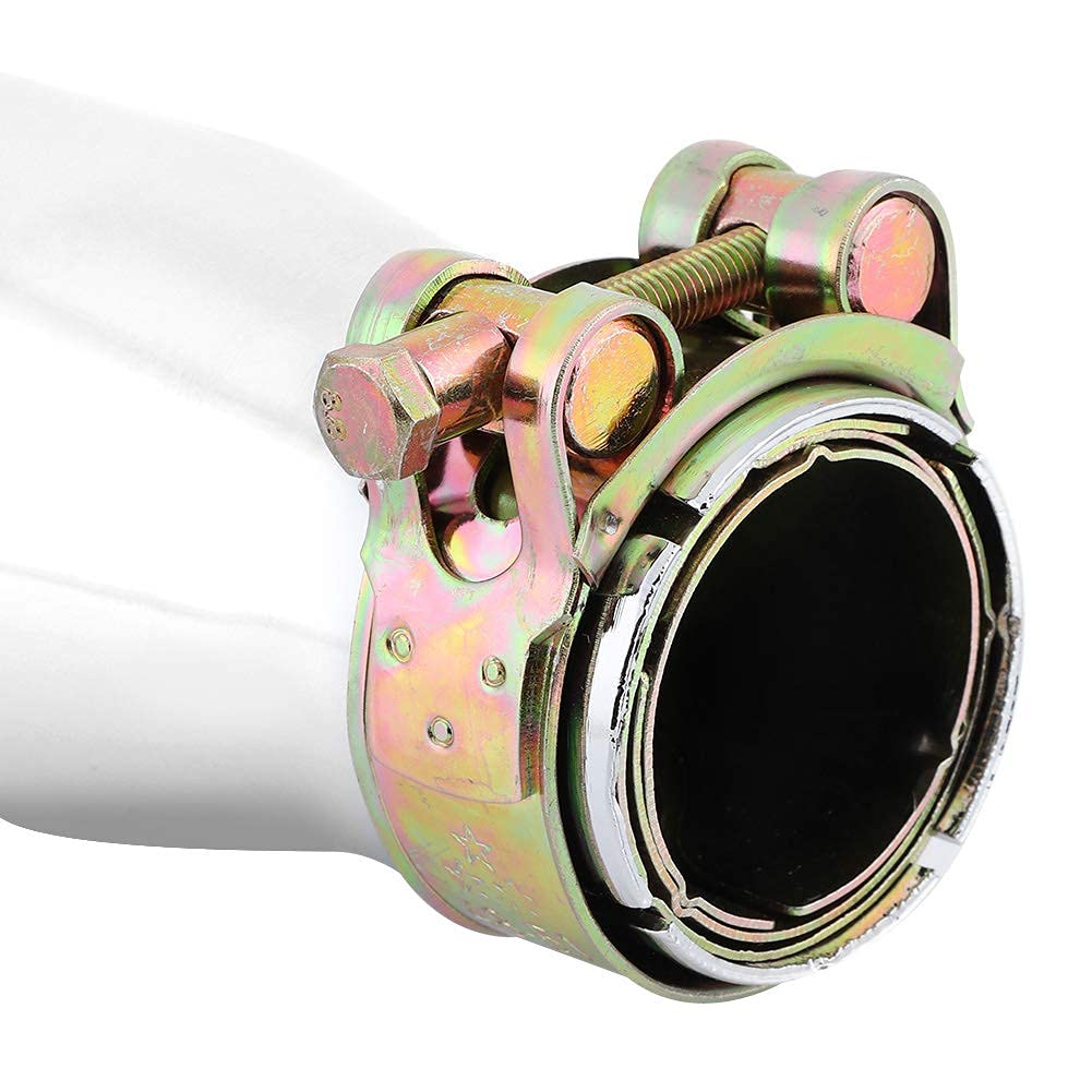 EBTOOLS para silenciador personalizado Tubo de escape, silenciador de escape de galvanoplastia de tubo de escape universal de motocicleta de acero inoxidable de hierro con reductor de 35/39/43mm