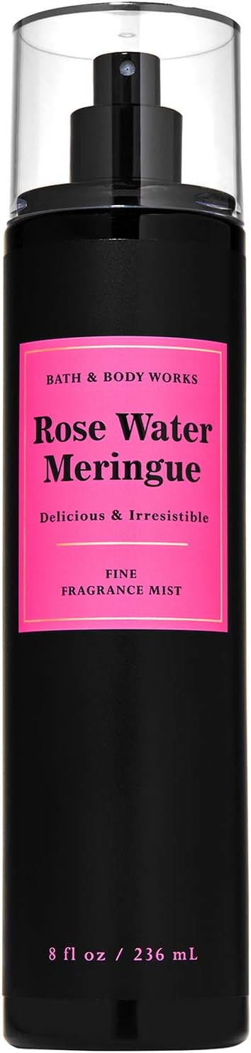 Bath and Body Works ROSE WATER MERINGUE Fine Fragrance Mist 8 Fluid Ounce, 2020 Limited Edition