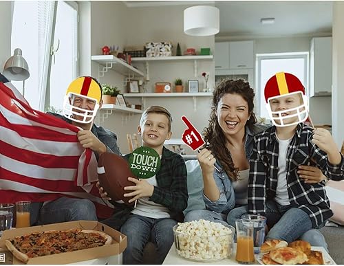 Miniatura 3 de Kit de accesorios para cabina de fotos de fútbol, recuerdo de fiesta para decoración de suministros temáticos de fiesta de fútbol, 17 unidades