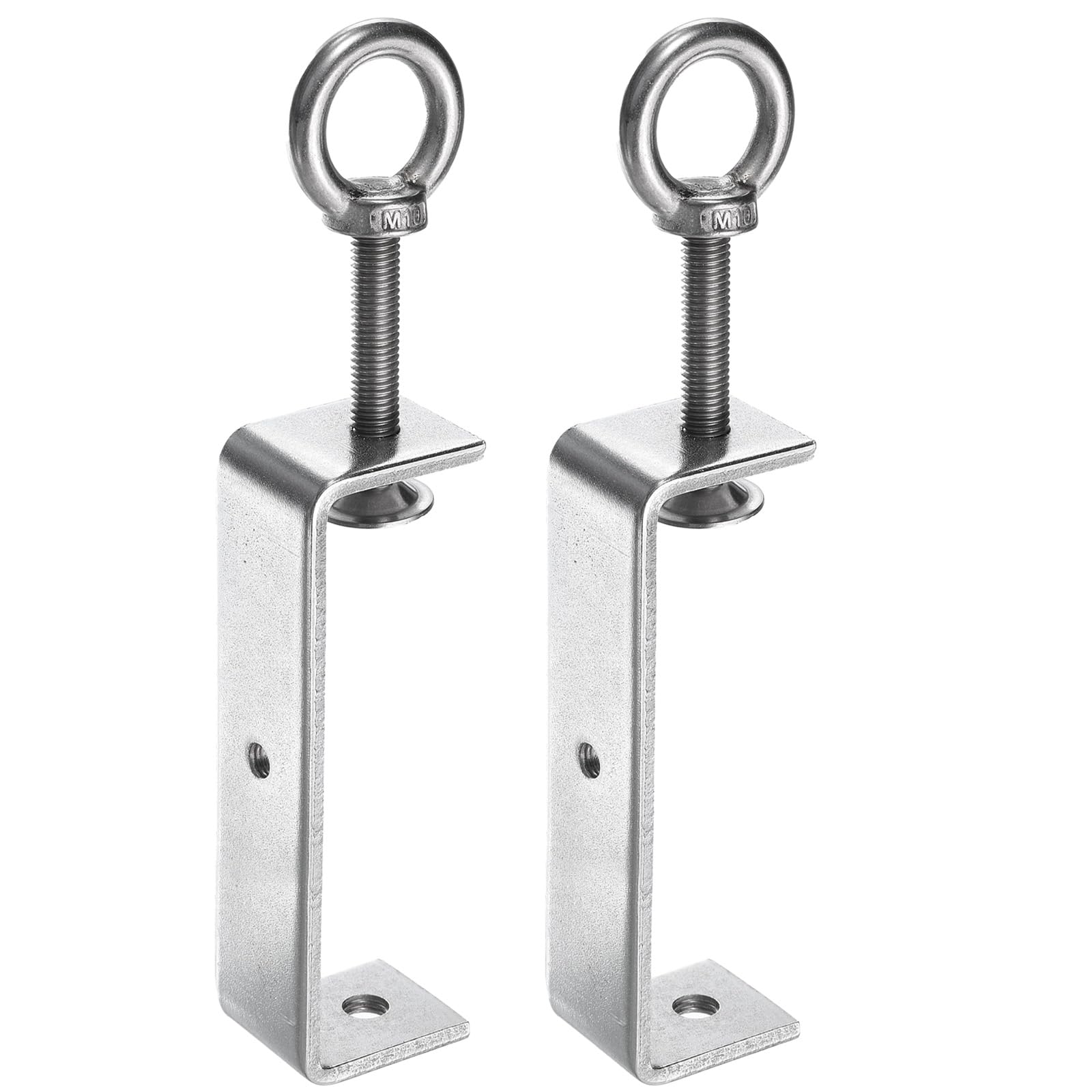 HARFINGTON 2Pcs Stainless Steel C Clamp 120mm Wide Jaw Opening Wood Clamps for Woodworking Welding Building Household Mounting