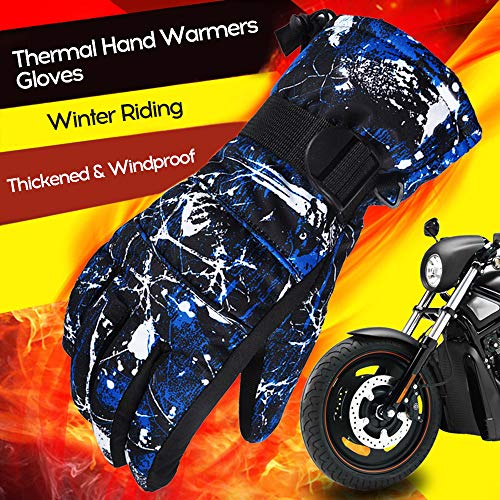 Andoer Luvas de corrida de inverno para homens, mulheres, luvas térmicas, aquecedores de mão, esqui,