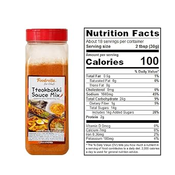 Foodrella Korean Taste Tteokbokki Rice Cake Sauce Mix, Multipurpose Sweet & Spicy Seasoning Mix for Korean Spicy Food Including Braised Spicy Chicken, Spicy Stir-Fried Pork, Rose Pasta and More