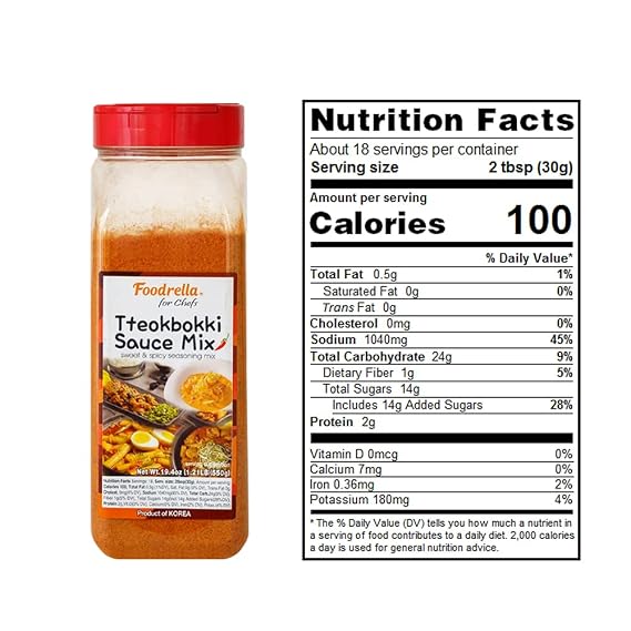 Foodrella Korean Taste Tteokbokki Rice Cake Sauce Mix, Multipurpose Sweet & Spicy Seasoning Mix for Korean Spicy Food Including Braised Spicy Chicken, Spicy Stir-Fried Pork, Rose Pasta and More