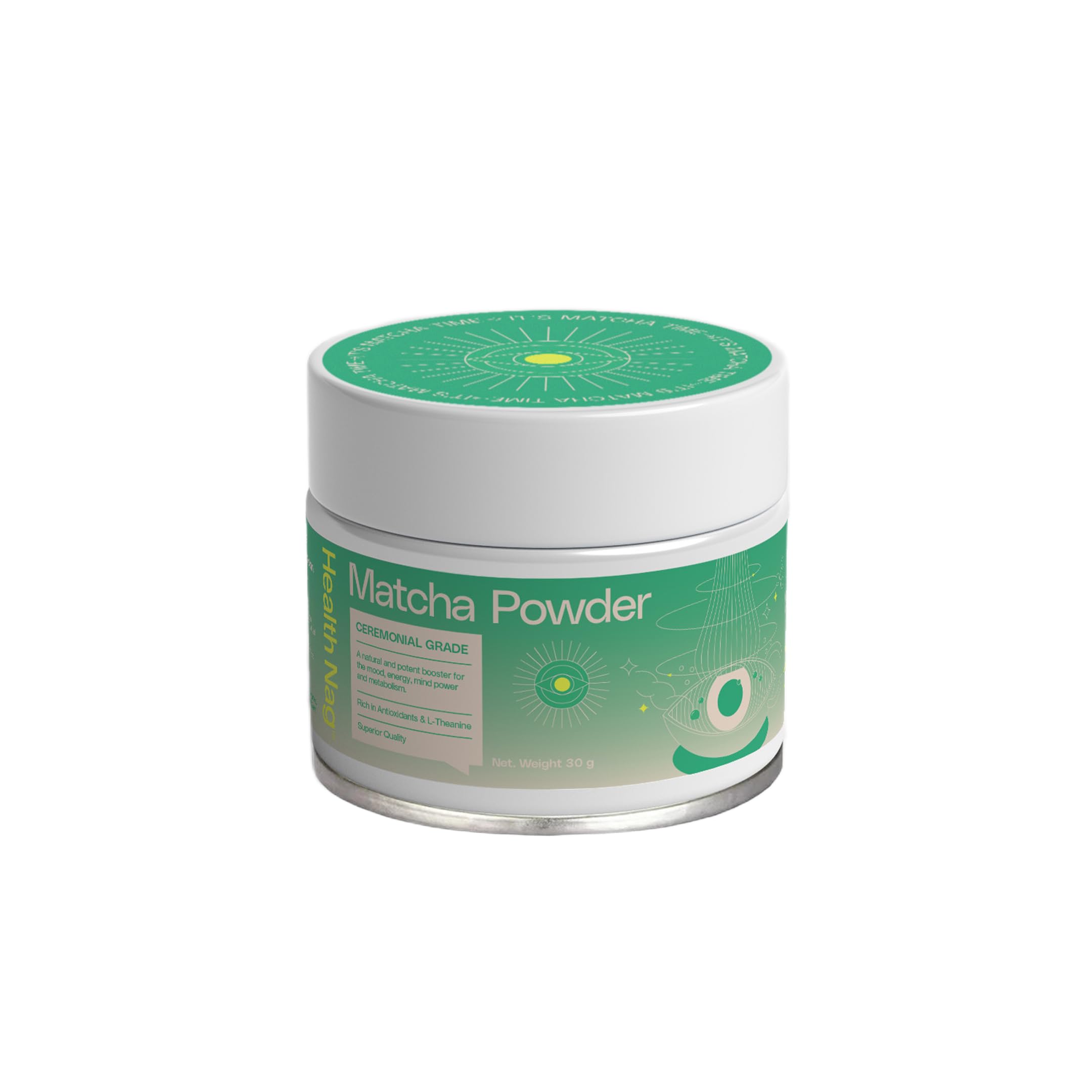 Matcha Tea Powder Ceremonial Grade - 30g, a Potent Booster for Mind Power, Mood, Energy and Metabolism
