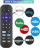 Vista 4 de Gvirtue Control remoto universal aplicable para TCL Roku TV Remote, para todos los televisores TCL Roku Smart LED QLED