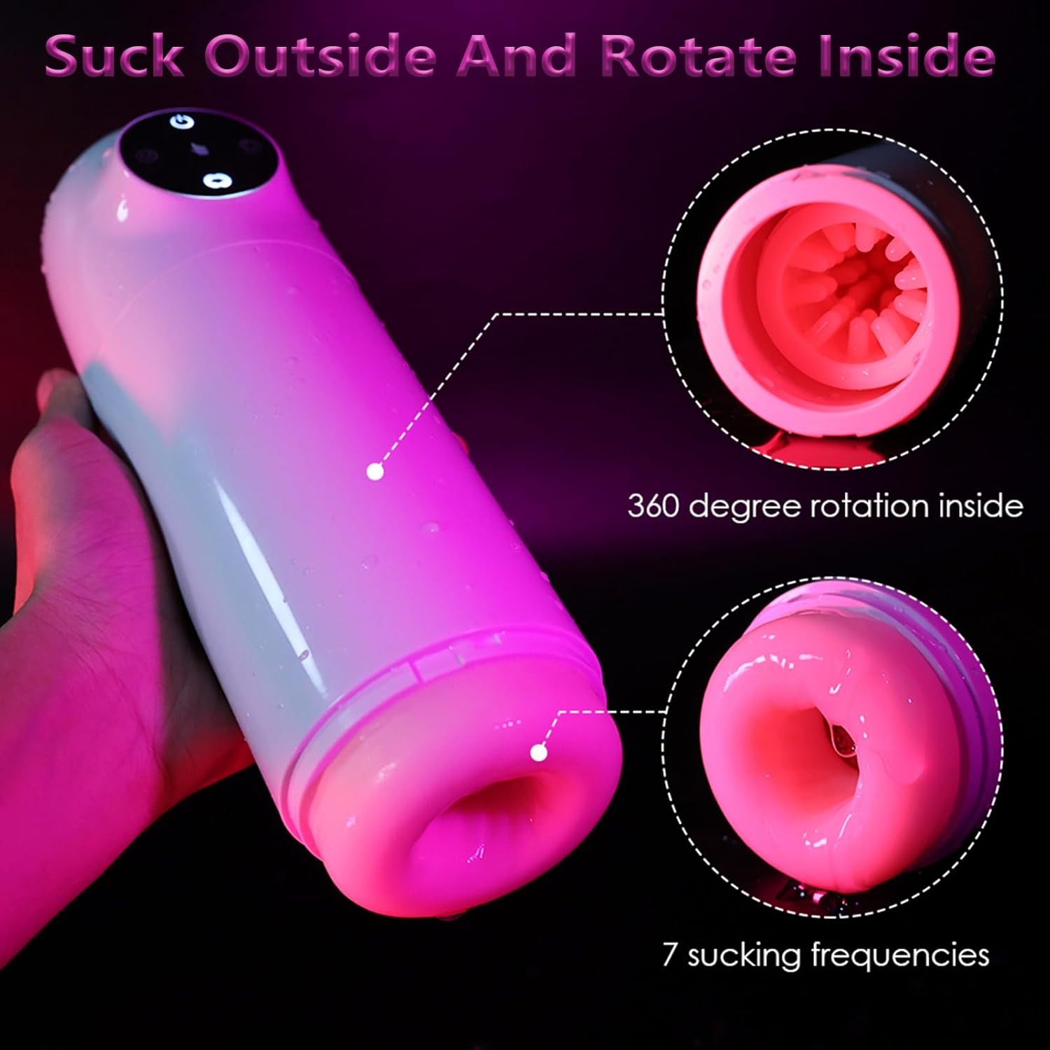 Male masturbator Cup Adult Toys Adult Toy Cleaner Sex Toys for Men Sex Toy Male Sex Toys Hands FreeMasturbators Penis Pump Male Masturbator Licking Sucking Sucking Sensory Toys Adults for WOM
