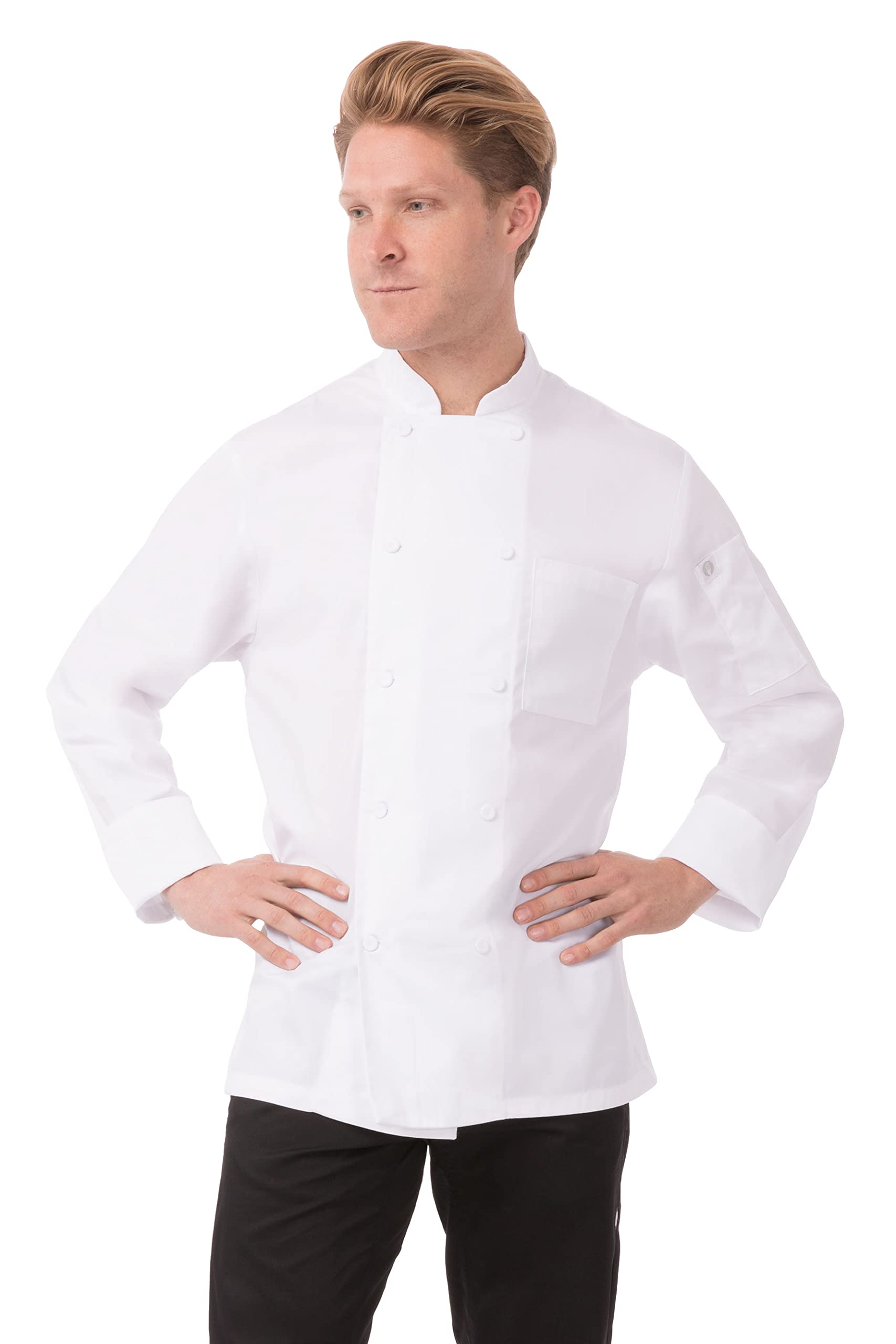 Chef Works Men's Calgary Cool Vent Basic Chef Coat