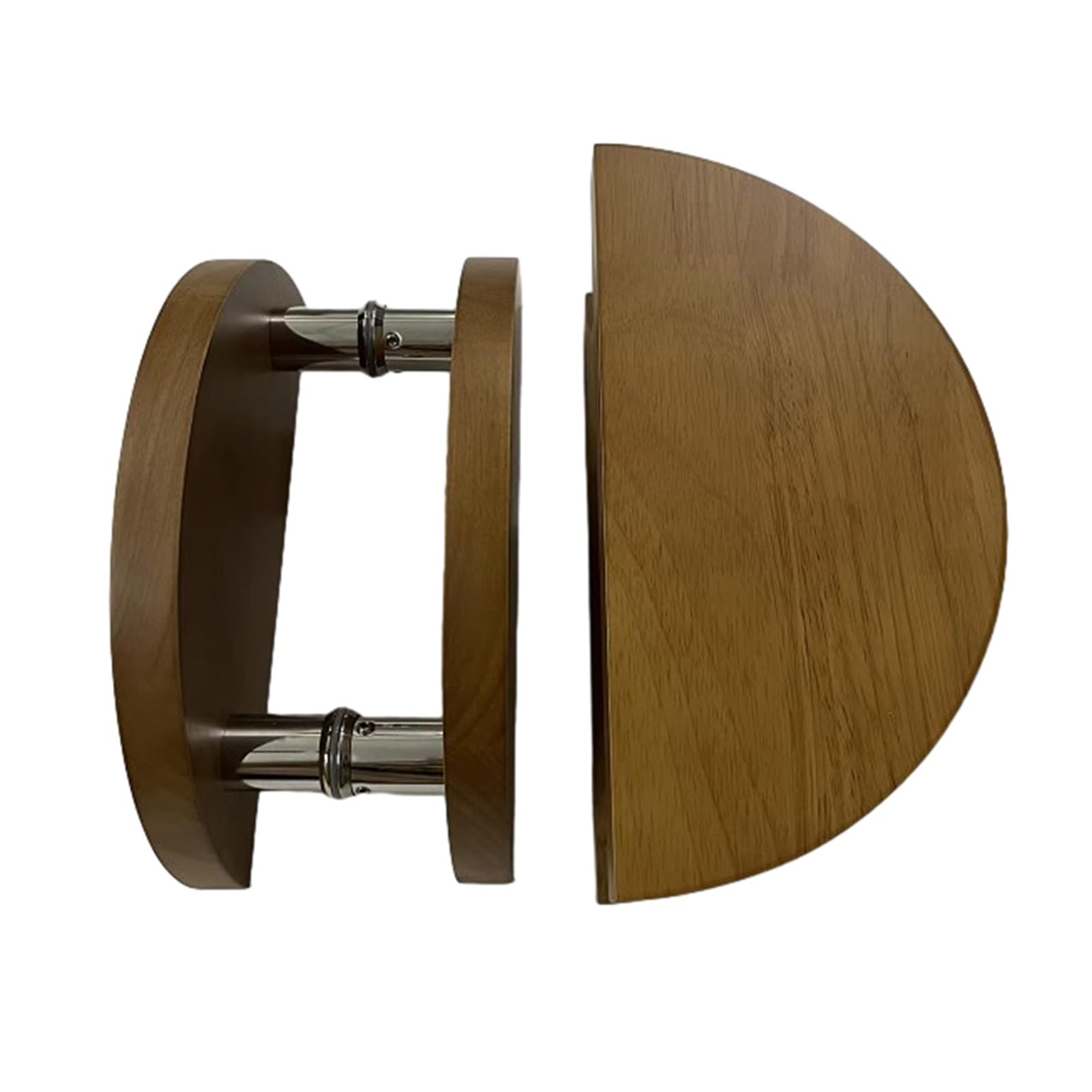 Tirador de puerta de madera redondo, mango sólido con accesorios de montaje para puerta principal de cristal, doble cara