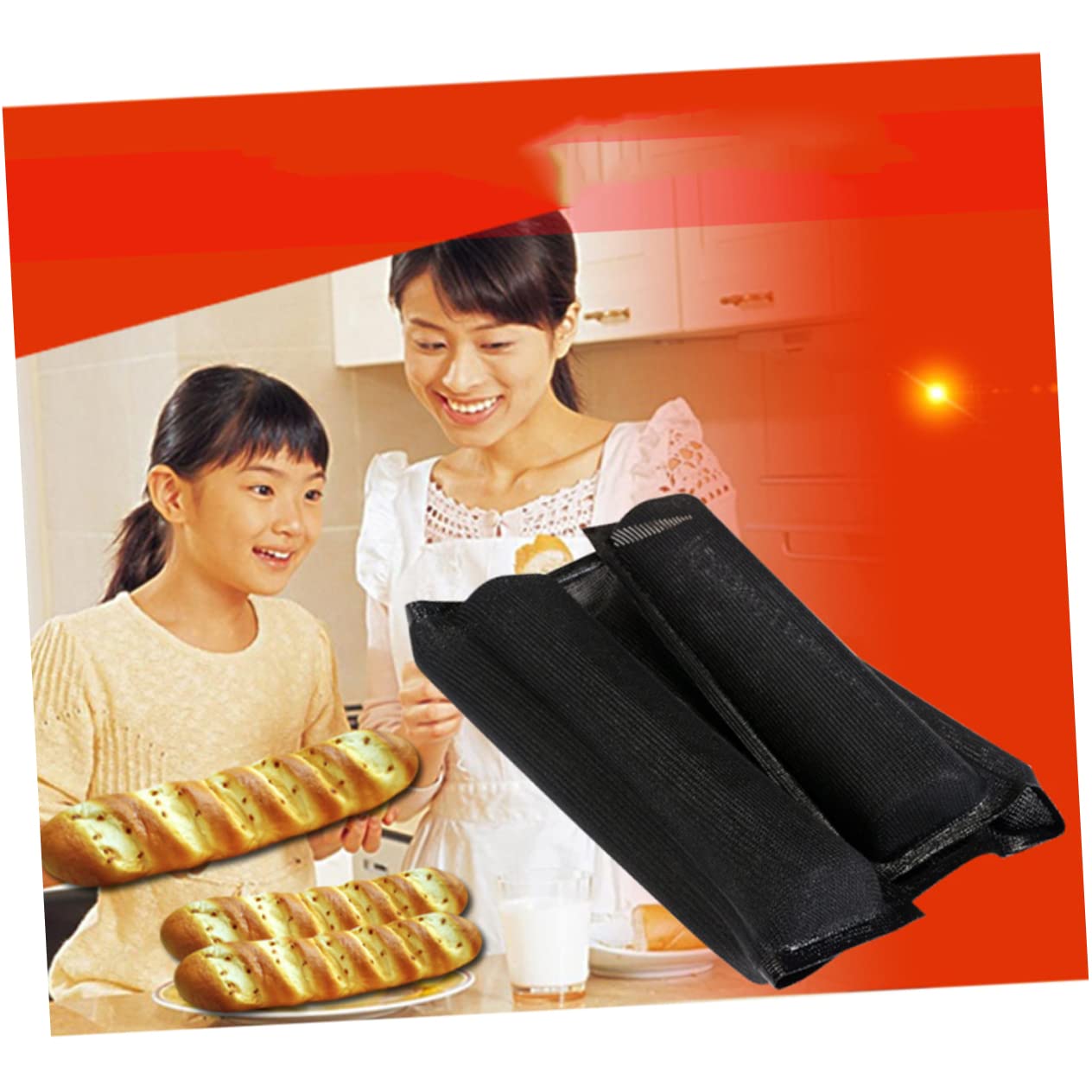 Silikon Brotbackform 12 Zoll mit 5 Fächern für Baguette