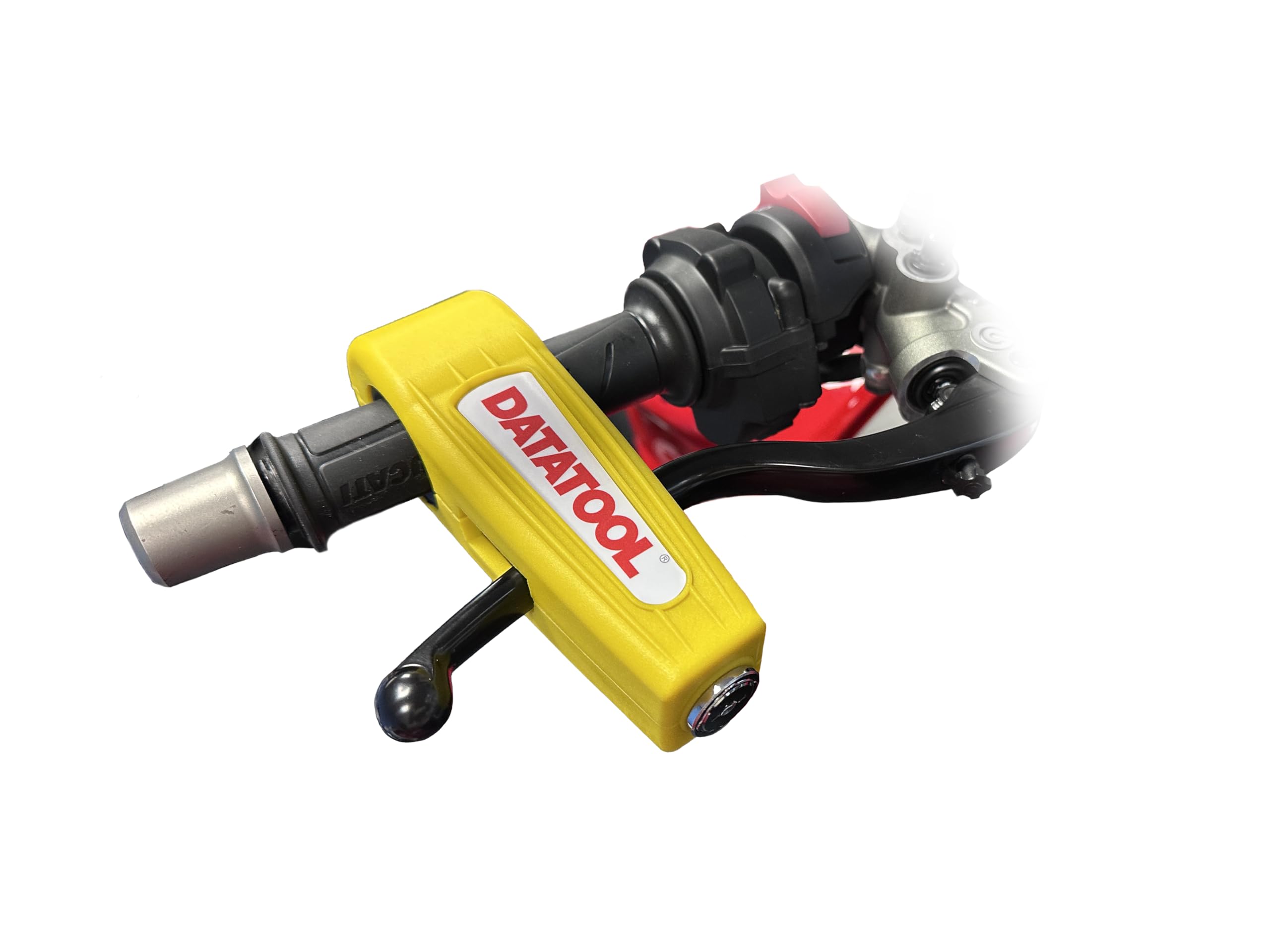 Datatool Croc Lock - Visible Theft Deterrent for Scooters, Motorcycles, and ATVs - Locks Brake Lever to Handlebar - Saw Resistant Bike Lock - Available in Red, Yellow, Black or Orange (Yellow)