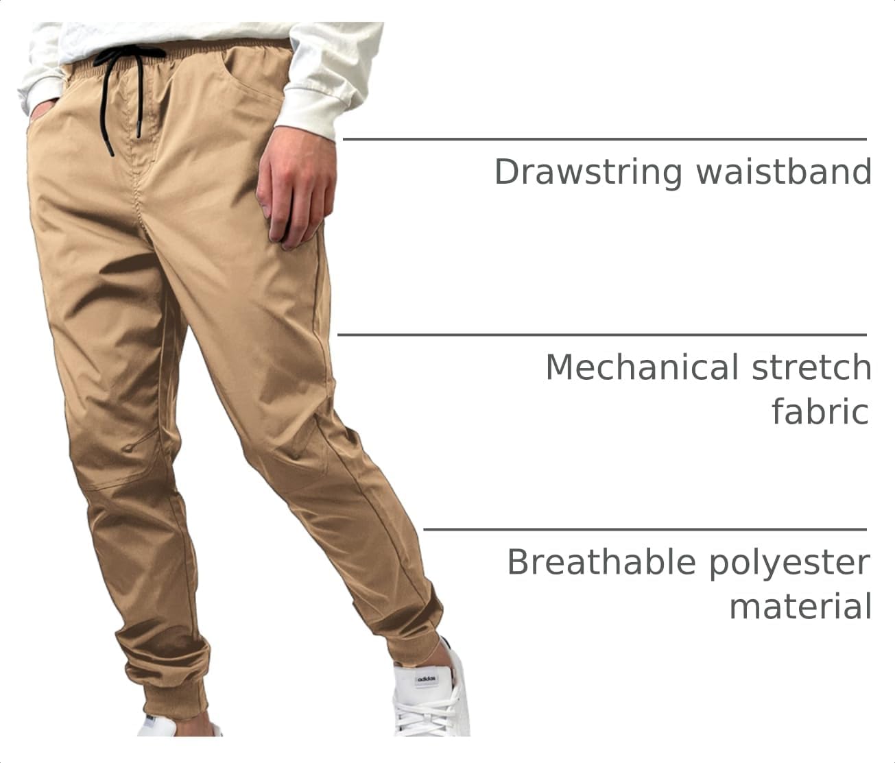Southpole Mens Workout Tech Woven Jogger Pants Light Weight Track Pants