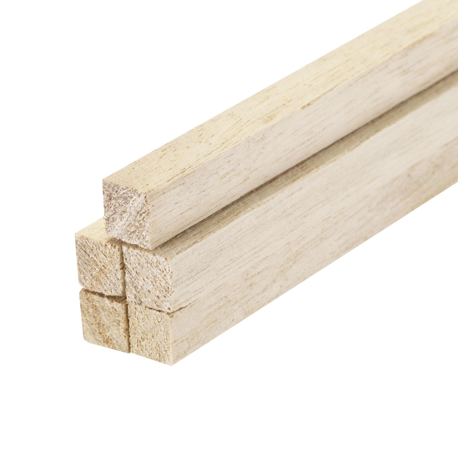 sourcing map Square Wooden Sticks, 10" x5/16 x5/16 Dowel Rod Unfinished Hardwood Stick Craft Twigs Log Stick for DIY Crafts Pack of 5