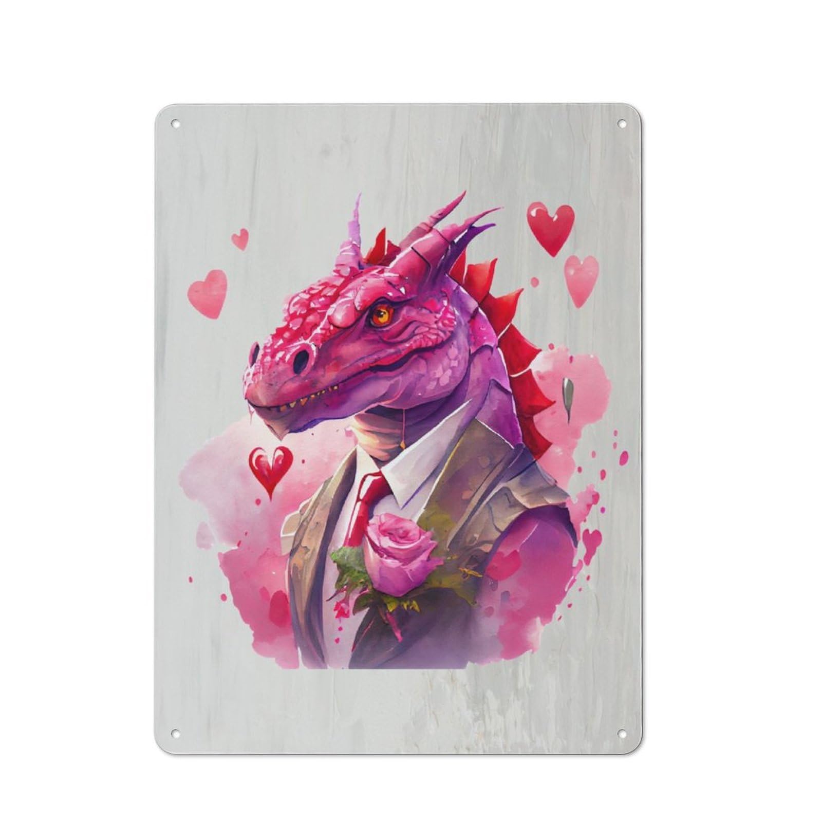 Junmoney Gangster Style Dragon 40X30cm Retro Metal Sign With For Café Or Restaurant, For Collectors Decorating Cafés And Restaurants