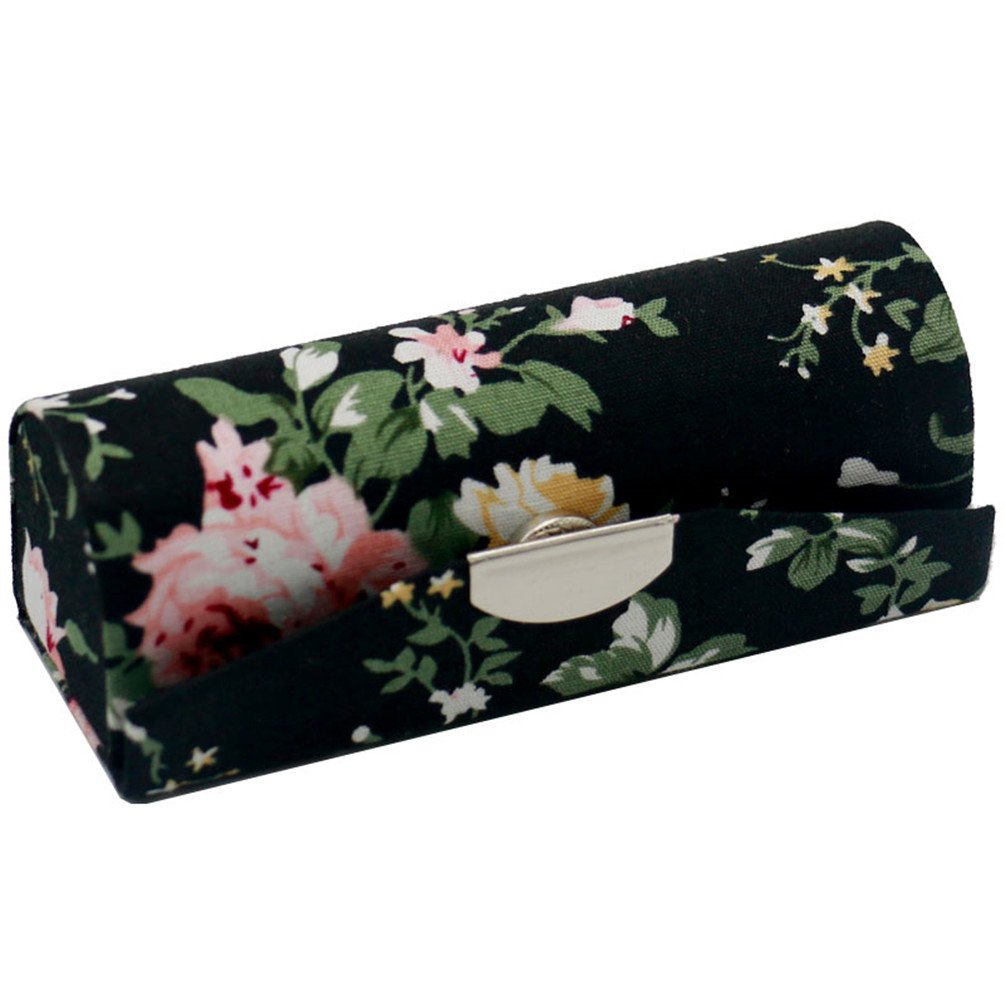 Hanyi 4 Pcs Retro Prints Lipstick Holder with Mirror Lipstick Case, Mehrfarbig - Image 3
