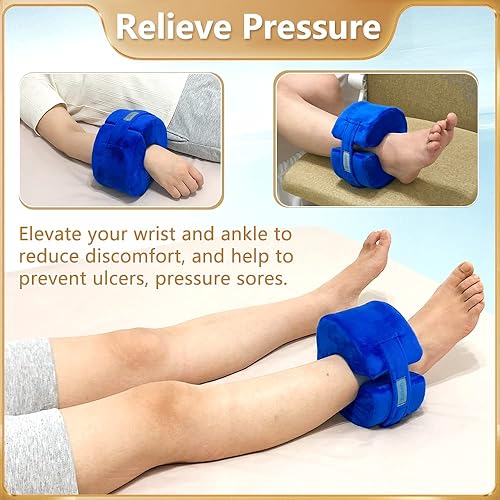 Miniatura 5 de Zelen Almohada de elevación de pie, talón, elevador de tobillo, almohada de soporte para pies, cojín médico de tobillo, reposapiés, reposapiés para