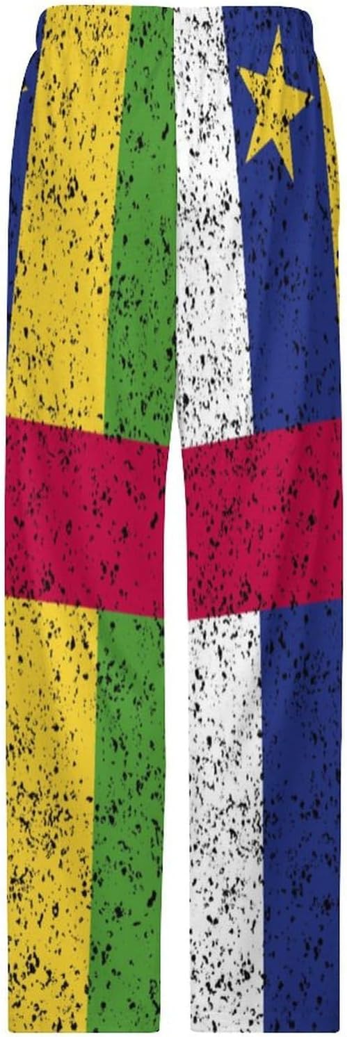 Central African Republic Flag Men’s Pajama Pants Soft PJ Bottoms,