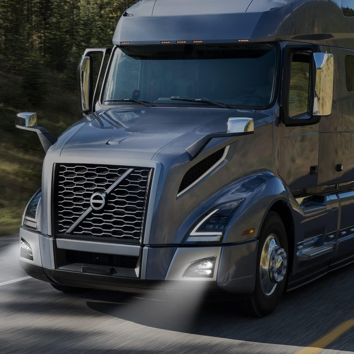 PM PERFORMOTOR Front Bumper Full LED Fog Lights Lamps Compatible with Volvo VNL 2018-2022,Clear Lens
