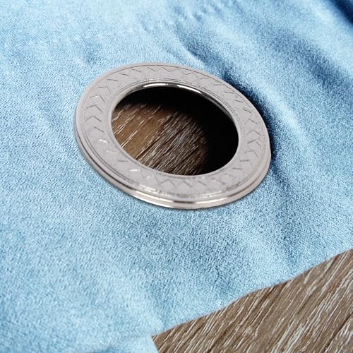 Image of FAPBADRI Curtain Eyelet Rings with Flexi Lock, Suitable for Any 1 inch Curtain Rod - Color - Silver Diamond - 50 Pieces