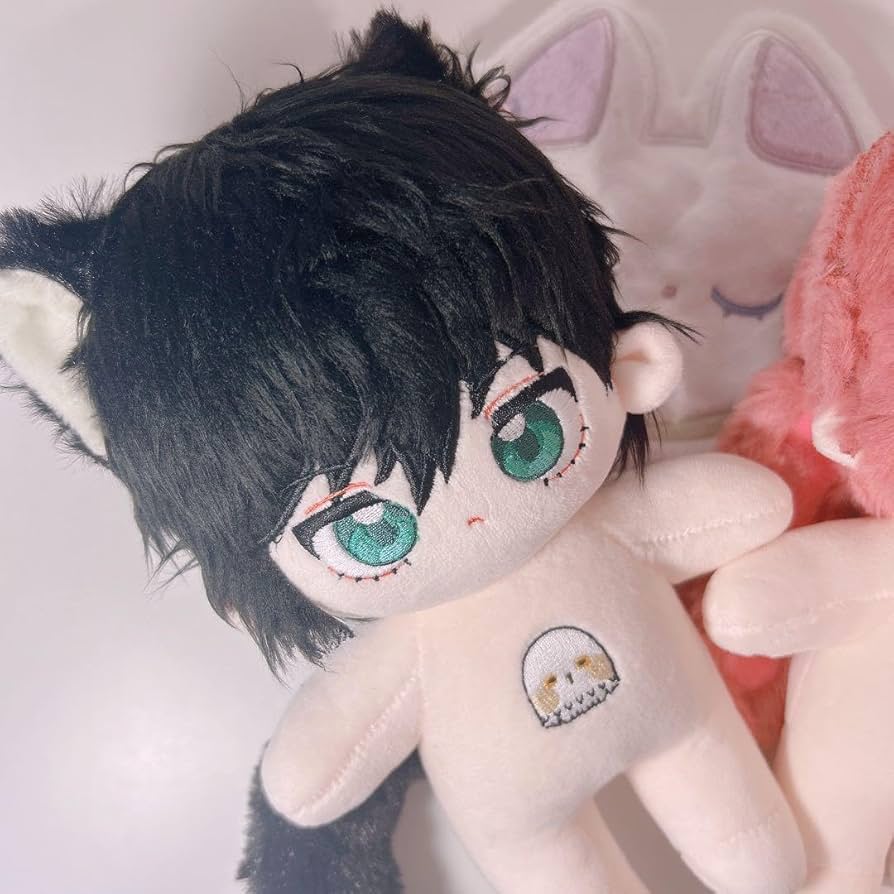 Amazon.co.jp: 黒髪緑目大な可愛い着せ替えぬいぐるみ20cm