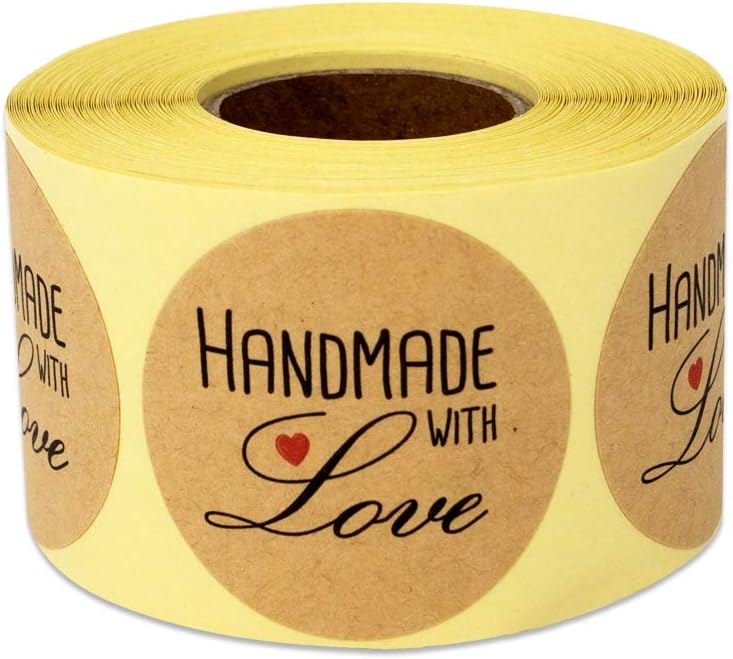 300 Labels Handmade with Love Stickers / Handmade with