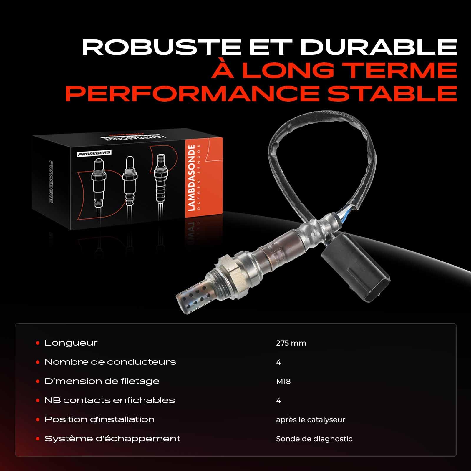 Frankberg sonde lambda, sonde de contrôle N3R118861 | Compatible avec:
