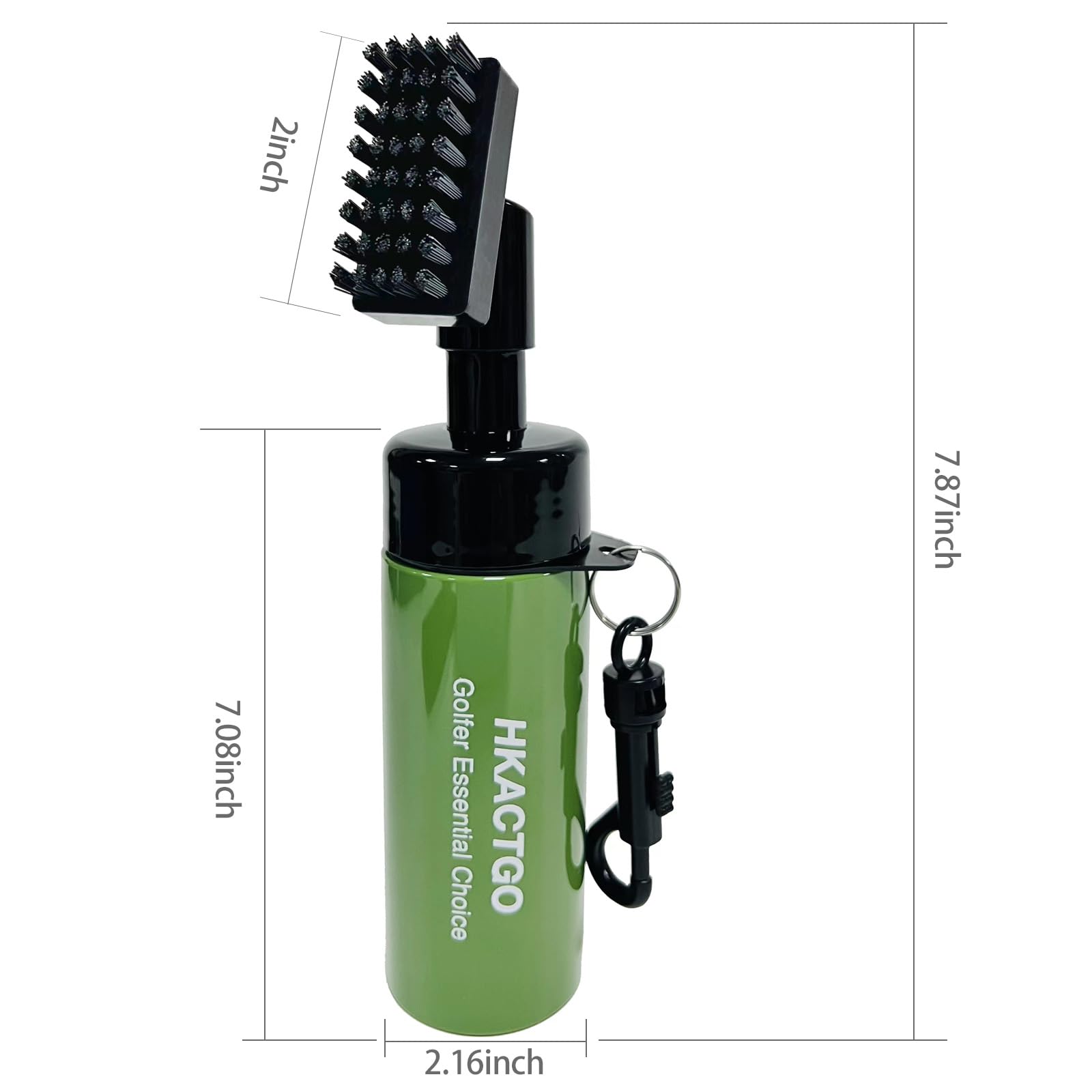 Cepillo limpiador de palos de golf con botella de spray, capacidad para 5 onzas de agua, herramientas de limpieza de golf portátiles y kits de limpieza de ranuras que son más ecológicos