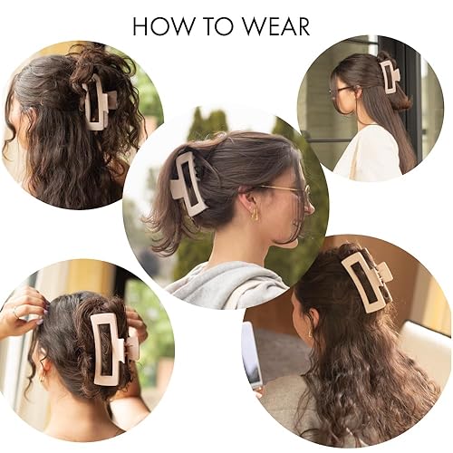 Miniatura 37 de FRAMAR Pinzas de garra extra grandes para cabello grueso – Paquete de garras para el cabello, pinzas grandes para cabello grueso, paquete de pinzas