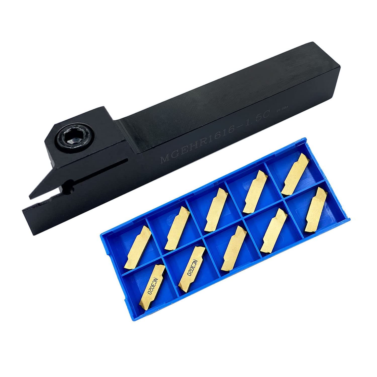 MGEHR 1616-1.5/2/3/4 16×16mm 5/8“ +10pcs MGMN Carbide Grooving Cutting Holder Grooving Cut-Off Tool Holder (5/8