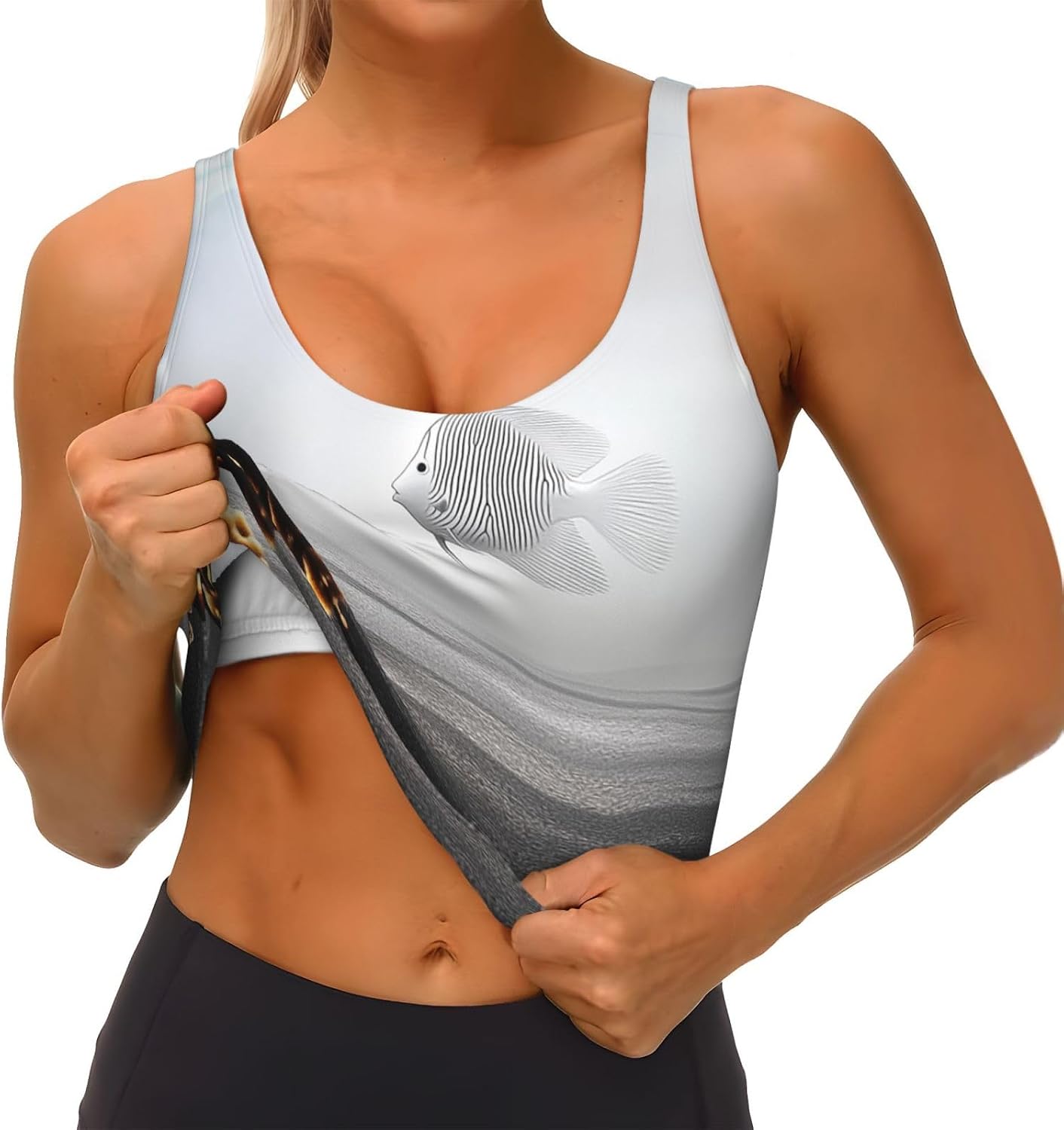 Butterfly fish1 Women's Sports Bras - High Support Workout Tops for Women, Yoga Sports Bra, Bralettes with Support