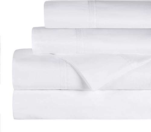 Miniatura 2 de Superior Juego de sábanas de algodón orgánico de 300 hilos, incluye 1 sábana bajera de bolsillo profundo, 1 sábana encimera, 1 funda de almohada,