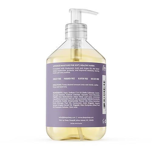 Miniatura 2 de Deep Steep Jabón Líquido para Manos, Lavanda y Manzanilla, 17.6 oz  Limpiador Hidratante con Aceite de Oliva, Aloe Vera, Glicerina y Ácido