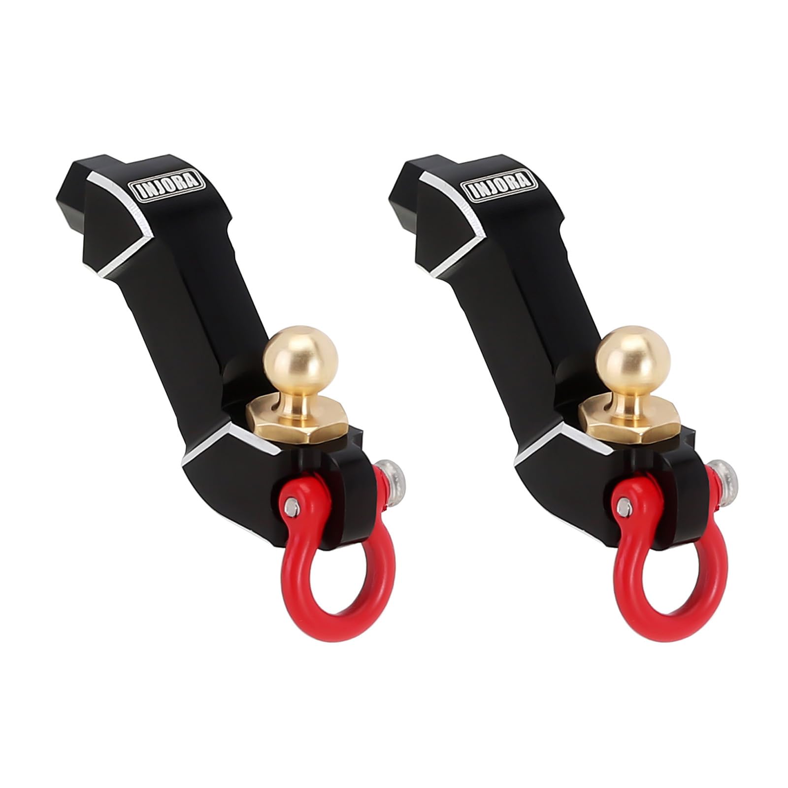 INJORA CNC Aluminum Drop Hitch Receiver for 1/18 RC Crawler FMS FCX18 Upgrade Part 2pcs