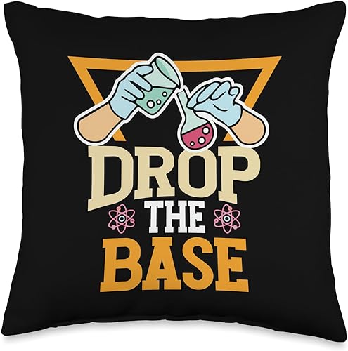 Vista 4 de Biology Science Chemistry Laboratory Scientist Drop The Base - Almohada de microbiología para estudiantes de biología de laboratorio, 18.0 x 18.0
