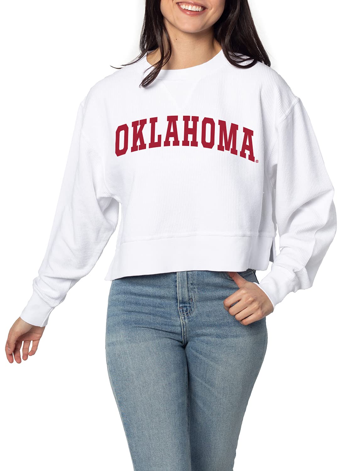 chicka-d NCAA womens Corded Boxy Pullover