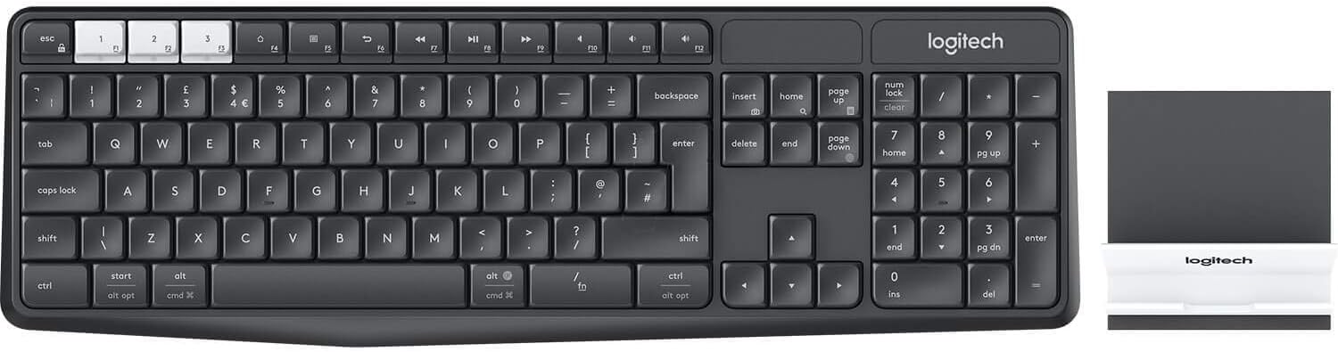 Logitech K375s Multi-Device Wireless Keyboard and Stand Combo (Renewed)