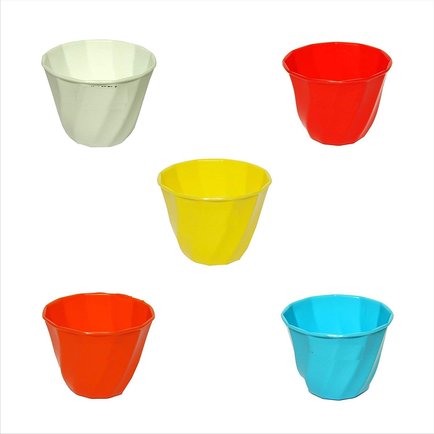 Eaglesford Small Pendent Table Pots with Trays (Multi Color, Pack of 5