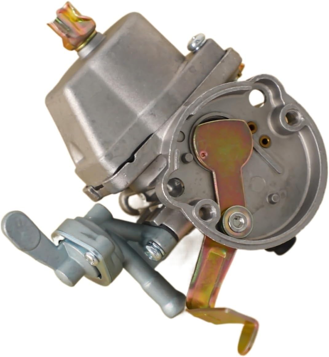 DEUSES Carburetor, angled view showing fuel inlet