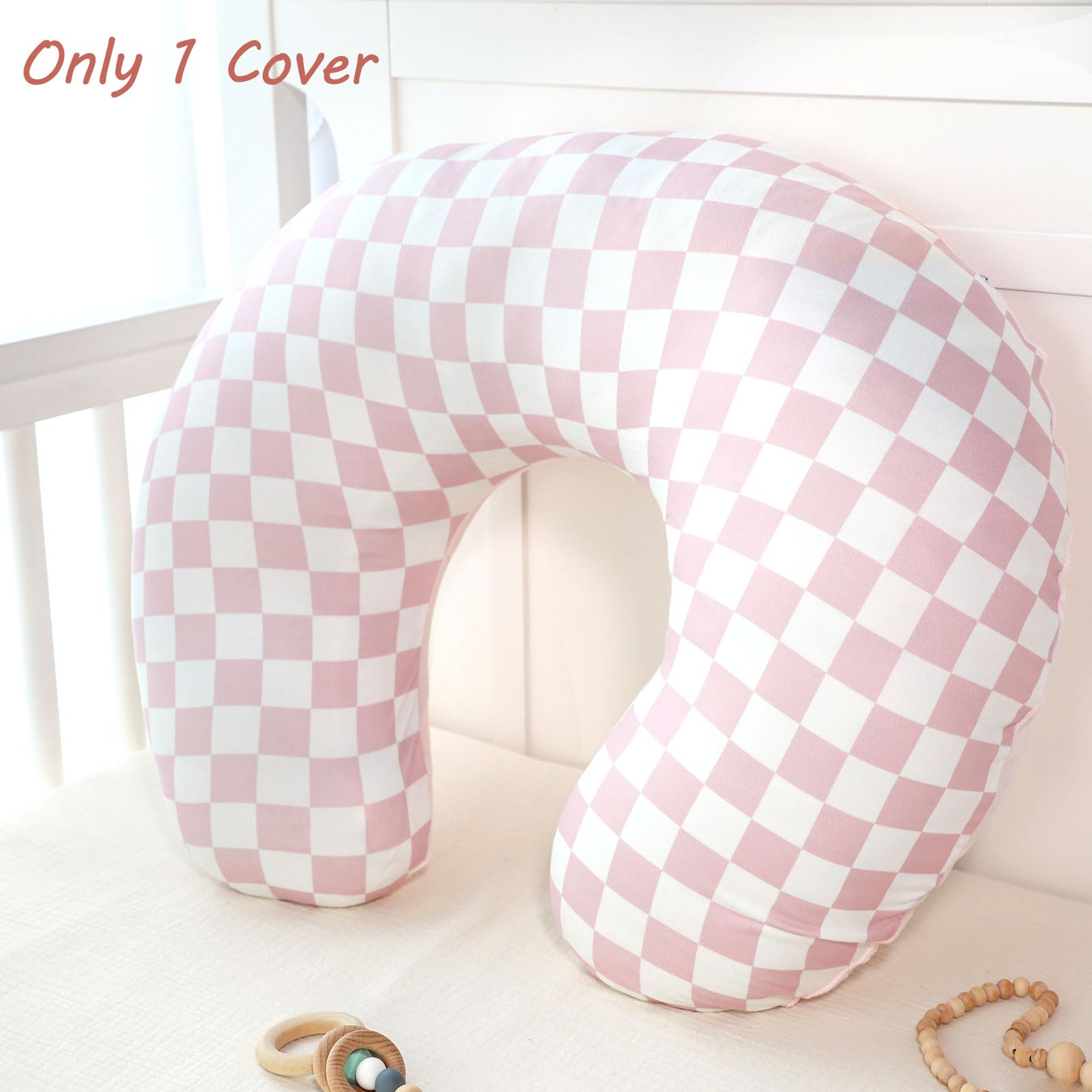 Funda de almohada de lactancia, 1 paquete, funda de lactancia extraíble de doble cara para bebés, niñas y niños recién nacidos, funda reversible elástica y suave para almohada de