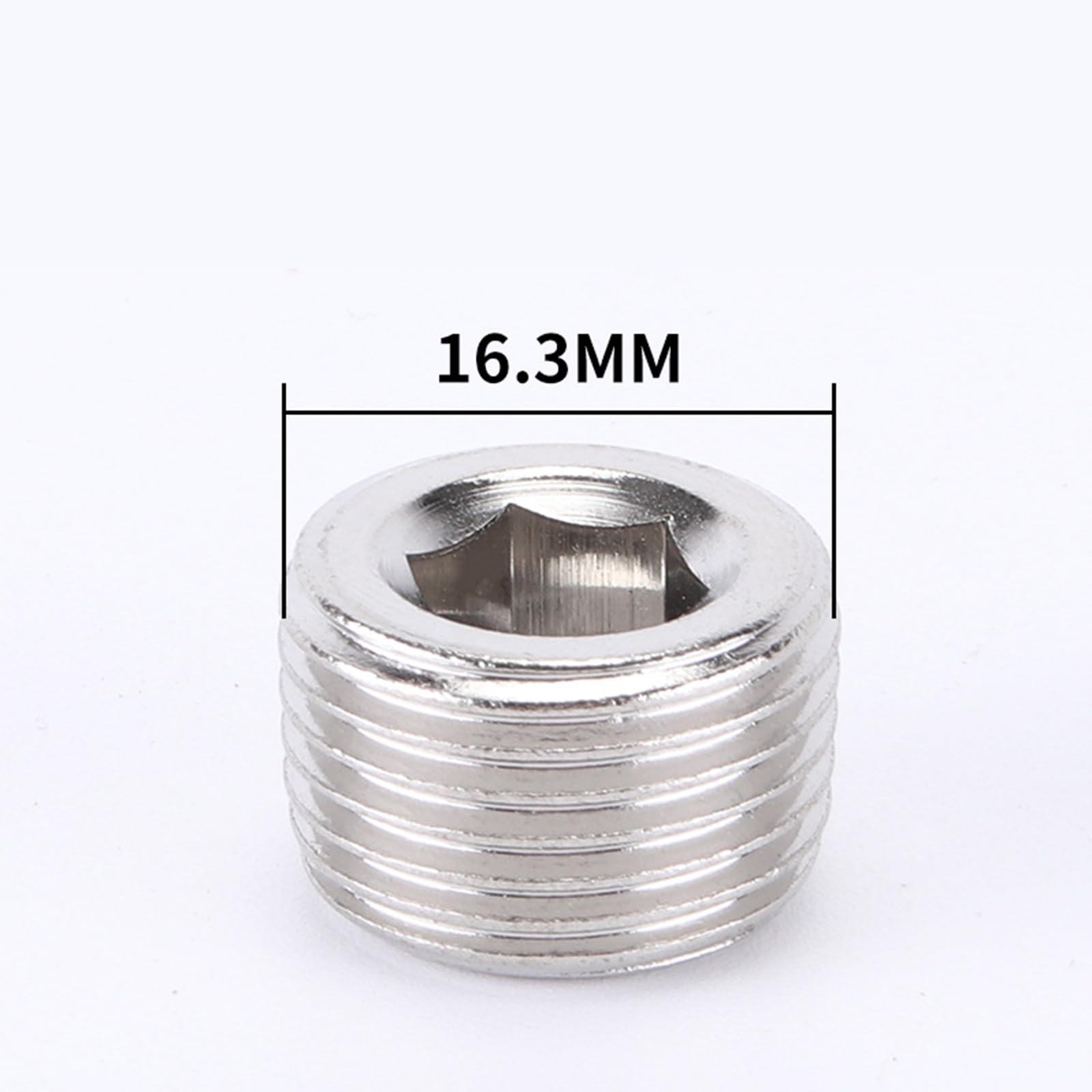 3/8" Stainless Steel Pipe Plugs, Male Thread, Inner Hex Head, Pneumatic Fittings Adapters End Caps, 10 Pcs - Image 2